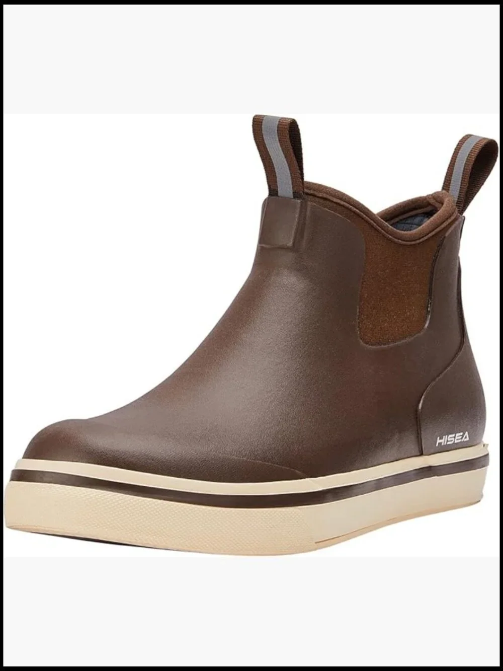 Men's Ankle Rain Boots Waterproof Deck Booties Slip-Resistant Fishing Boots